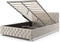 Juskys Nizza - Gestoffeerd Bed - LED Verlichting Bedlade - 140 x 200 cm - Beige