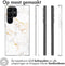 iMoshion Hoesje Geschikt voor Samsung Galaxy S23 Ultra Hoesje Siliconen - iMoshion Design hoesje - Wit / White Marble