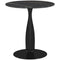 HOMCOM Ronde Eettafel 70x74 cm, Zwart, Staal en MDF met Melamine