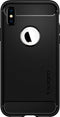 Spigen Rugged Armor bescherming hoesje iPhone XS Max - zwart case carbon fiber