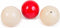 Aramith Caramboleballen - Rood, Wit, Wit - 57,2 mm