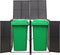 vidaXL - Containerberging - dubbel - 140x80x117 - cm - poly - rattan - zwart