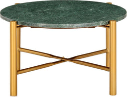vidaXL - Salontafel - 60x60x35 - cm - echt - steen - met - marmeren - textuur - groen