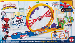 MARVEL Spidey en zijn Amazing Friends - Amazing Metals Super Loop Track Set - 71 cm met voertuiglanceerder en 360 graden looping (1 stuk)