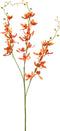 Emerald Zijden Kunstbloemen Cymbidium Boot Orchidee x3 90 cm Oranje 431688