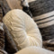 Dutch Decor - KAJA - Sierkussen rond velvet Ø40 cm - Snow White - wit