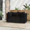 vidaXL - Tuinhoekbanken - met - kussens - 2 - st - poly - rattan - zwart