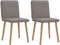 vidaXL - Eetkamerstoelen - draaibaar - 2 - st - stof - taupe