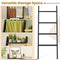 Coast Handdoekladder 4-laags - Massief grenenhout - Zwart - 50 x 7,5 x 137 cm