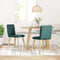 vidaXL - Eetkamerstoelen - 2 - st - stof - donkergroen