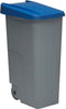 Recycling prullenbak Denox Grijs Blauw Plastic 110 L