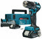 Makita DDF487RTJ 18v Boor-/schroefmachine koolborstelloos 5,0 Ah accu (2 st), snellader, Mbox