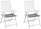 vidaXL - Tuinstoelkussens - 2 - st - 50x50x3 - cm - stof - grijs