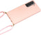 Lunso - Backcover hoes met koord - Geschikt voor Samsung Galaxy S22 Plus / S22+ - Roze
