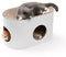 Jake & Jacky Krabkarton - Kattenhuis 2 in 1 - 60x34x34cm - Wit