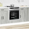 vidaXL - Ovenkast - Kalmar - bewerkt - hout - grijs - sonoma - eiken