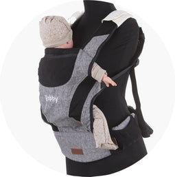 Chipolino Bobby Ergonomische Draagzak Met Capuchon Grey