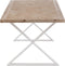 J-Line Tafel Zigzag Hout/Metaal Naturel/Wit