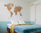 MiMi Innovations® Luxe Houten Wereldkaart - Muurdecoratie - True Puzzel - 100x60 cm/39.4x23.6 inch - Bruin