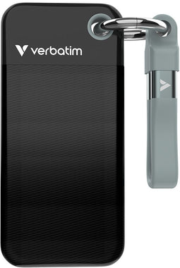 Verbatim Pocket SSD - Extern - 1TB - USB 3.2 (Gen2, 10Gb/s) - Grijs Zwart