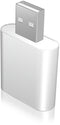 Icy Box IB-AC527 - USB 2.0 type-A naar 3.5mm analoog - Wit Zilver Zwart