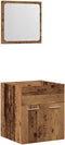 vidaXL - 2-delige - Badkamermeubelset - bewerkt - hout - oud - houtkleurig