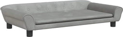 vidaXL - Hondenmand - 100x50x21 - cm - fluweel - lichtgrijs