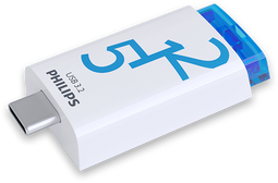Philips Click - USB Flash Drive 3.2 - 512GB - Max 120MB/s - Blauw