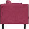 vidaXL - Bank - met - kussens - 3-zits - fluweel - wijnrood