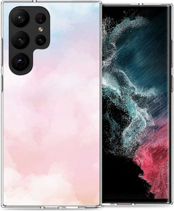 iMoshion Hoesje Geschikt voor Samsung Galaxy S23 Ultra Hoesje Siliconen - iMoshion Design hoesje - Meerkleurig / Sky