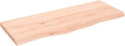 vidaXL - Wandschap - 100x40x(2-4) - cm - onbehandeld - massief - eikenhout