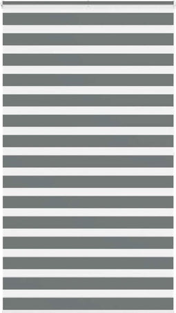 vidaXL - Zebra - rolgordijn - 120x200 - cm - stofbreedte - 115,9 - cm - donkergrijs