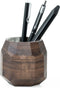Oakywood Geometric Pen Pot - Walnoot - Luxe Massief Houten Pennenpot Pennenbak