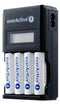 EverActive NC-450 - Batterijlader voor AA/AAA Ni-MH - Individueel laadbeheer - Zwart