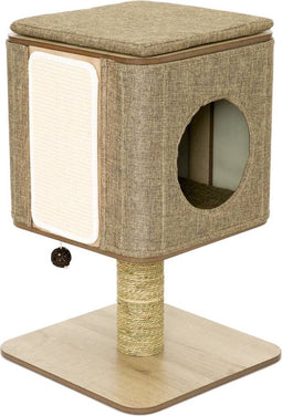 Jack And Vanilla Molly Kattenmeubel - Krabmeubelen - Krabpaal kat - Katten krabpaal - Bruin - 42x42x67cm Molcf2510