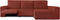 Hoes voor chaise longue met lange armleuning rechts Eysa JAZ Donkerrood 180 x 120 x 360 cm