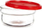 Ronde Lunchtrommel met Deksel Rood Plastic 415 ml 12 x 6 x 12 cm (24 Stuks)