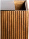 Gatura zuil 35x35x80 cm - hout donkerbruin/glas bruin