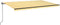 vidaXL - Luifel - handmatig - uittrekbaar - 500x350 - cm - geel - en - wit