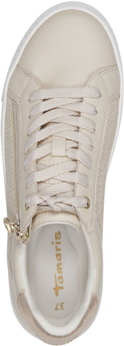 Tamaris ESSENTIALS - Dames Sneakers - Comfort-Lining - IVORY/GOLD