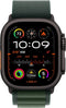 Apple Watch Ultra 2 - GPS + Cellular - 49mm - Zwarte Titanium Case - Dark Green Alpine Loop - Large