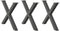 vidaXL - Eettafelpoten - 3 - st - X-vormig - 90x(72-73) - cm - staal - antraciet