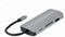 Gembird A-CM-COMBO8-02 - Hub USB - 8 poorten USB-C - Zilverachtig