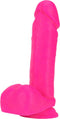 Blush Dildo Love Toy NEO ELITE 8 INCH SILICONE DUAL DENSITY COCK WITH BALLS NEON Roze