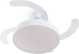 Plafondventilator met ledverlichting, luidspreker en 4 inklapbare bladen Notefan InnovaGoods Wit 36 W Ø49,5-104 cm