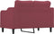 vidaXL - Tweezitsbank - 120 - cm - stof - wijnrood