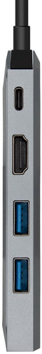 Aisens ASUC-5P003-GR - Hub USB - 4K Ultra HD - Grijs