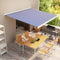 vidaXL - Luifel - handmatig - 500x300 cm - blauw en wit