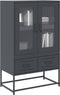 vidaXL - Hoge - kast - 68x39x111,5 - cm - staal - antracietkleurig