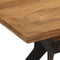 vidaXL - Eetkamerbank - 110x40x46 - cm - massief - acaciahout - en - staal